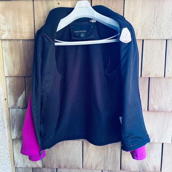 North End Three-Layer Fleece Jacket Soft Fuchsia Embroidered Squamish Valley L - Picture 9 of 16